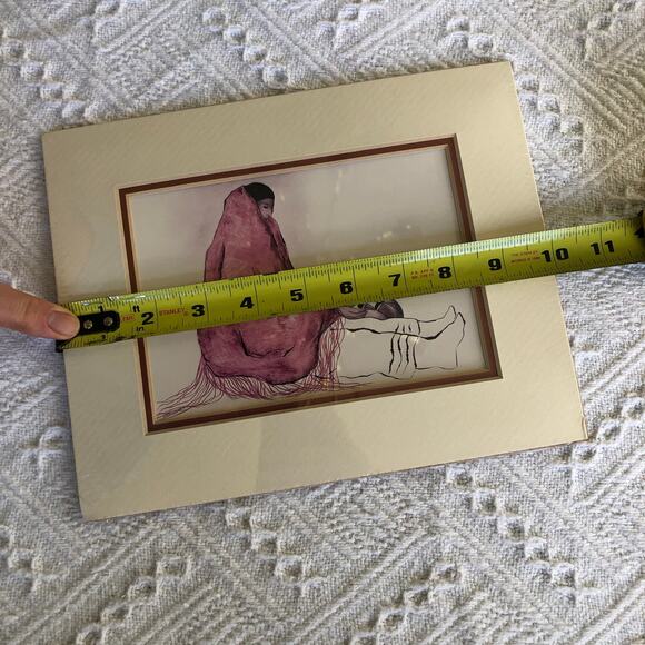 R.C. Gorman “Anita” Navajo Woman 8x10 Matted Art Print New Sealed Southwest - Picture 7 of 7